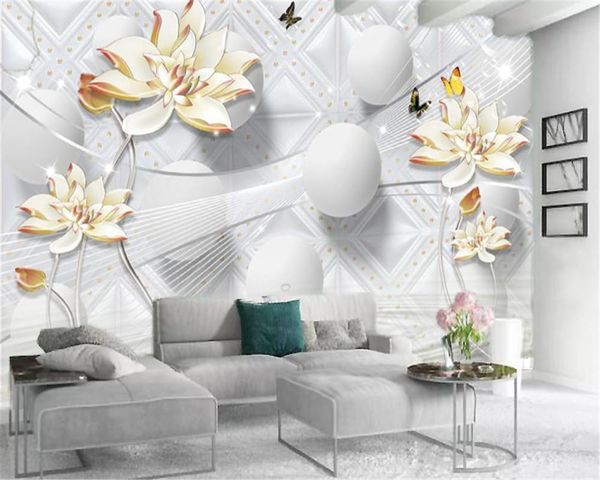wallpapers custom 3d po wallpaper delicate lotus butterfly white ball living room bedroom tv background wall
wallpapers custom 3d po wallpaper delicate lotus butterfly white ball living room bedroom tv background wall
