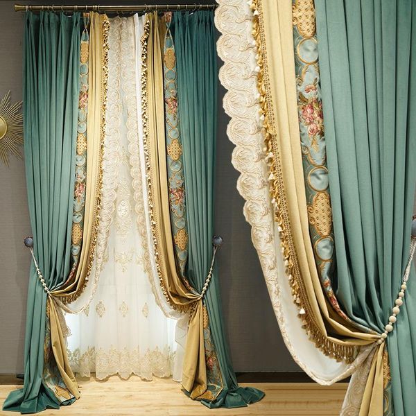 curtain & drapes european atmosphere villa velvet green american light luxury shading finished curtains for living dining room bedroom
curtain & drapes european atmosphere villa velvet green american light luxury shading finished curtains for living dining room bedroom