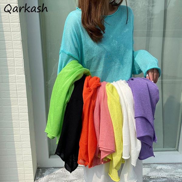 women's sweaters pullovers women fashion candy color ins summer sun-proof casual pure soft oversize streetwear all-match feminine styli, White;black
women's sweaters pullovers women fashion candy color ins summer sun-proof casual pure soft oversize streetwear all-match feminine styli, White;black
