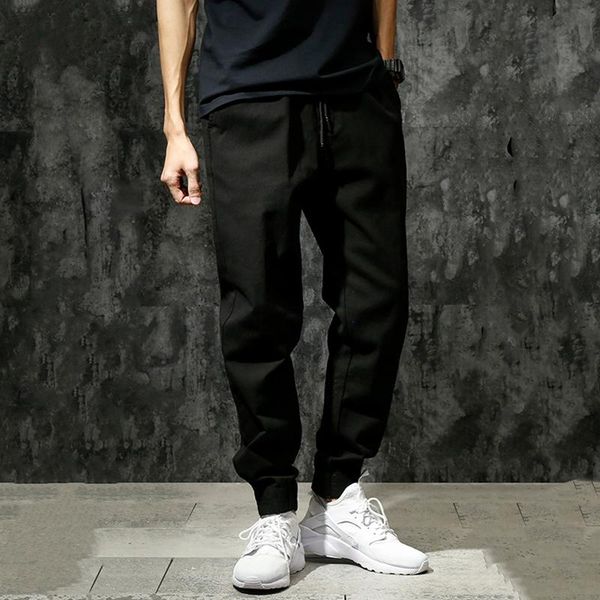 men's pants 2021 spring fashion loose washed harem elastic middle waist extra large size solid color pencil trousers youth, Black
men's pants 2021 spring fashion loose washed harem elastic middle waist extra large size solid color pencil trousers youth, Black