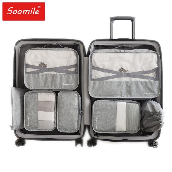 duffel bags soomile 2021 7pcs set travel bag portable luggage organiser for clothes waterproof suitcase organizer container tidy pouch
duffel bags soomile 2021 7pcs set travel bag portable luggage organiser for clothes waterproof suitcase organizer container tidy pouch
