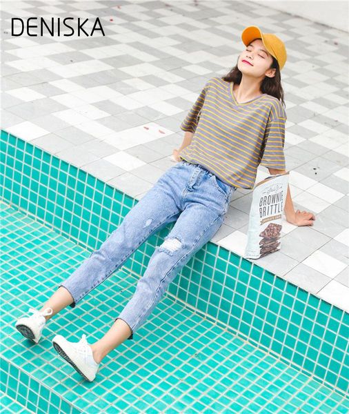 women's jeans deniska skinny woman with holes slim ripped pencil denim pants for women high waist stretch capris ladies jean fem, Blue
women's jeans deniska skinny woman with holes slim ripped pencil denim pants for women high waist stretch capris ladies jean fem, Blue