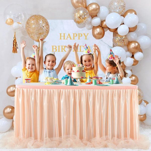 table skirt rosegold 3 layer long yarn soft elegant tulle tutu tablecloth wedding birthday baby shower tableware party decor
table skirt rosegold 3 layer long yarn soft elegant tulle tutu tablecloth wedding birthday baby shower tableware party decor