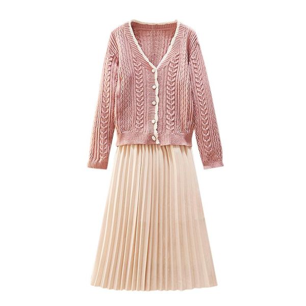 women's tracksuits autumn outfit large size ladies' sister pink cardigan sweater & pleated skirt western style two pcs leisure sui, Gray
women's tracksuits autumn outfit large size ladies' sister pink cardigan sweater & pleated skirt western style two pcs leisure sui, Gray