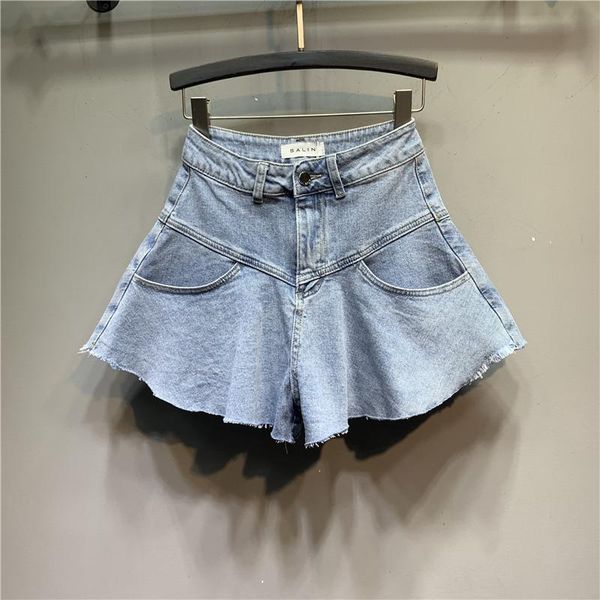 women's jeans summer 2021 women ruffled denim shorts loose slimming wide leg pants korean fashion solid color flared pantskirt, Blue
women's jeans summer 2021 women ruffled denim shorts loose slimming wide leg pants korean fashion solid color flared pantskirt, Blue