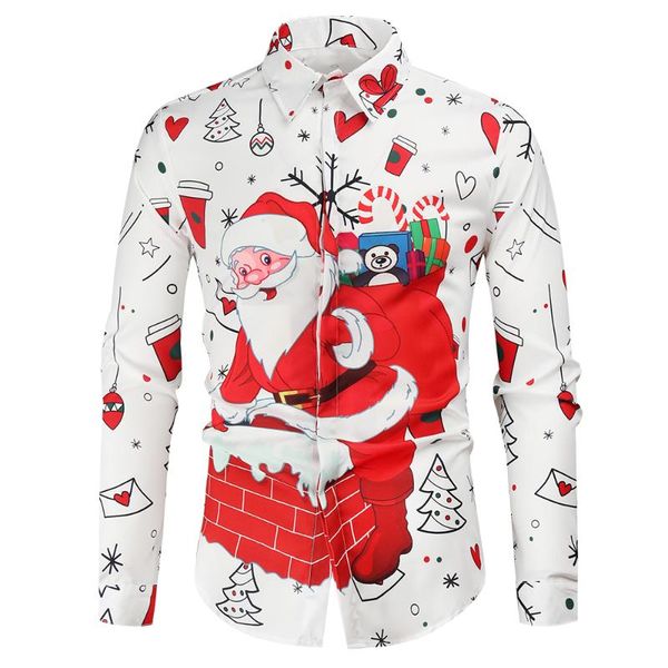men's casual shirts 2021 foreign trade cross-border european and american christmas shirt net red santa claus print long-sleeved, White;black
men's casual shirts 2021 foreign trade cross-border european and american christmas shirt net red santa claus print long-sleeved, White;black