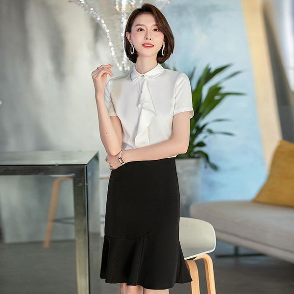 women's blouses & shirts summer women white office ladies 2 piece skirt and set short sleeve ol styles
women's blouses & shirts summer women white office ladies 2 piece skirt and set short sleeve ol styles