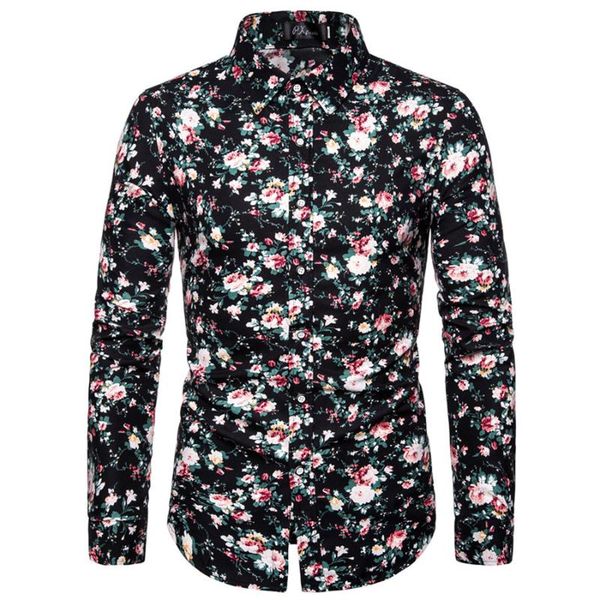 men's casual shirts floral print dress for men cotton tuxedo shirt long sleeve mens slim fit blue wedding man button up c105, White;black
men's casual shirts floral print dress for men cotton tuxedo shirt long sleeve mens slim fit blue wedding man button up c105, White;black