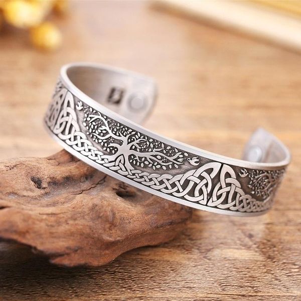 bangle vintage viking fashion carved nordic world tree bracelet opening adjustable jewelry gift, Black
bangle vintage viking fashion carved nordic world tree bracelet opening adjustable jewelry gift, Black