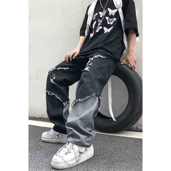 Hip hop jeans men's high street Harajuku style loose flannel Pants Boys' trendy color contrast, Black (priority for collection store)
Hip hop jeans men's high street Harajuku style loose flannel Pants Boys' trendy color contrast, Black (priority for collection store)