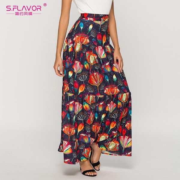 skirts s.flavor colorful women printed long bohemian style high waist for female vintage summer, Black
skirts s.flavor colorful women printed long bohemian style high waist for female vintage summer, Black