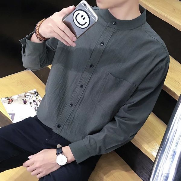 men's casual shirts leisure hawaiian fashion trend student clothes long sleeves french cuff mens camisa masculina 6ry5, White;black
men's casual shirts leisure hawaiian fashion trend student clothes long sleeves french cuff mens camisa masculina 6ry5, White;black