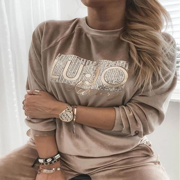 women's two piece pants spring women velvet sets winter warm sweatshirt and casual long suits female sequin letter printed set tracksui, White
women's two piece pants spring women velvet sets winter warm sweatshirt and casual long suits female sequin letter printed set tracksui, White