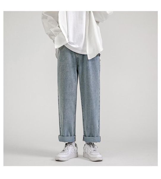 men's jeans 2021 men fashion loose straight casual wide leg pants cowboy mans streetwear korean hip hop spring summer, Blue
men's jeans 2021 men fashion loose straight casual wide leg pants cowboy mans streetwear korean hip hop spring summer, Blue