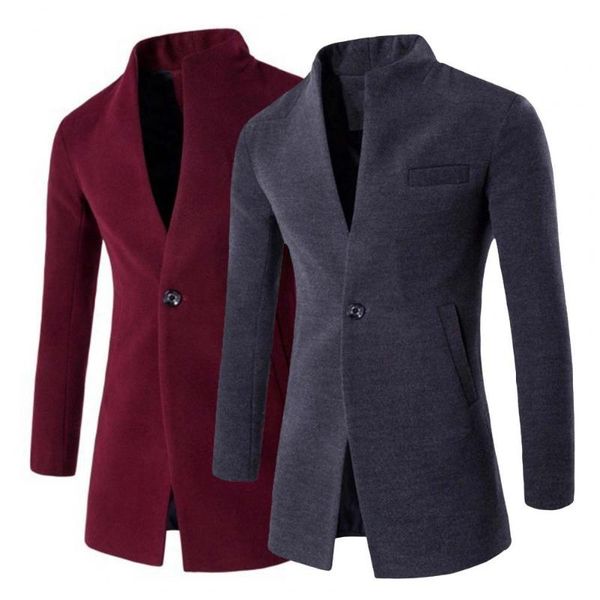men's trench coats casual thick pure color jacket coat autumn winter single button, Tan;black
men's trench coats casual thick pure color jacket coat autumn winter single button, Tan;black