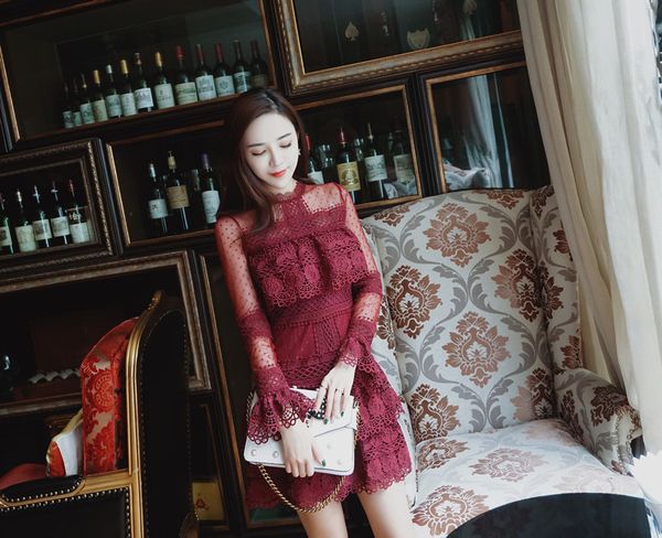 stand collar red arrive autumn runway lace high-end custom hollow out flare long sleeve patchwork cake dress s//l, White;black
stand collar red arrive autumn runway lace high-end custom hollow out flare long sleeve patchwork cake dress s//l, White;black