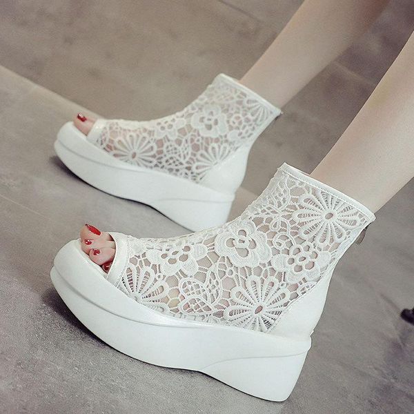 dress shoes 2021 summer thick-soled wedge sandals high-heeled fish mouth transparent lace mesh platform single women, Black
dress shoes 2021 summer thick-soled wedge sandals high-heeled fish mouth transparent lace mesh platform single women, Black