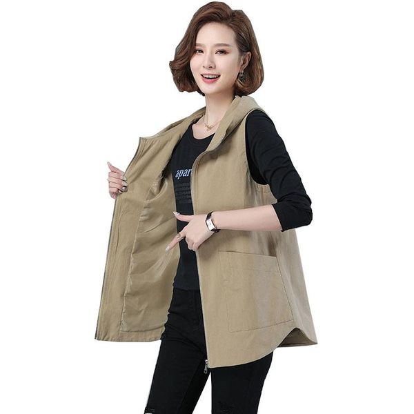 women's vests mid-length vest double layer with lining jacket 2021 fashion female sleeveless coat femme plus size waistcoats c, Black;white
women's vests mid-length vest double layer with lining jacket 2021 fashion female sleeveless coat femme plus size waistcoats c, Black;white