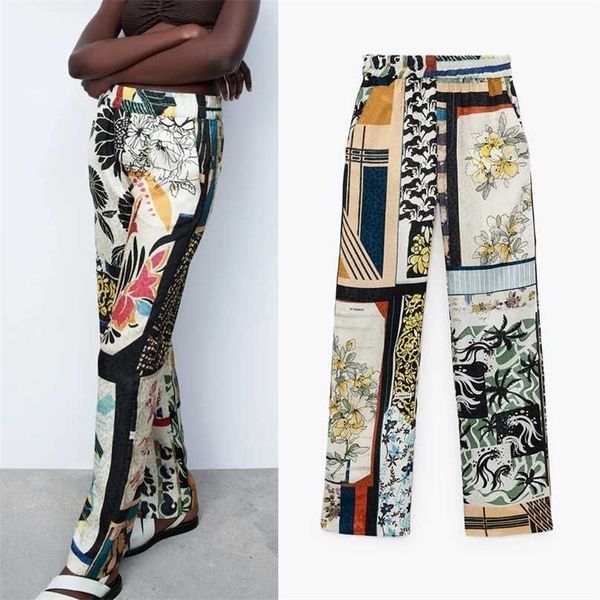 za oversize women pants patchwork trousers for female wide leg pant high waist black vintage print elastic 211115, Black;white
za oversize women pants patchwork trousers for female wide leg pant high waist black vintage print elastic 211115, Black;white