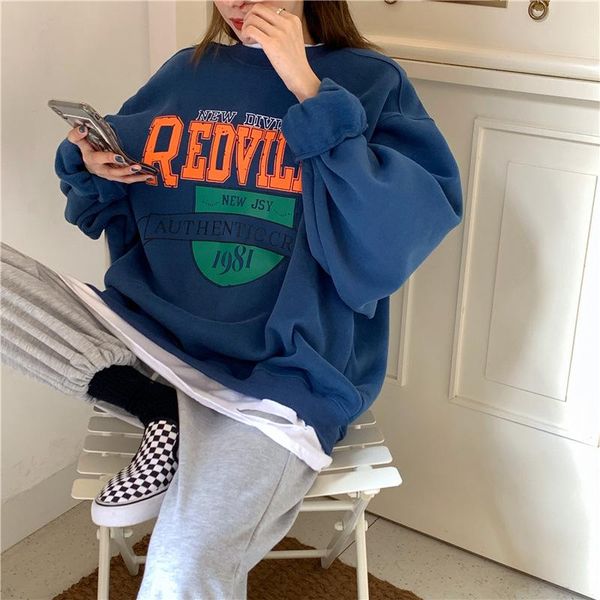 women's hoodies & sweatshirts 2021 autumn and winter korean version of fake two-piece printed sweatshirt casual sports pullover sweater, Black
women's hoodies & sweatshirts 2021 autumn and winter korean version of fake two-piece printed sweatshirt casual sports pullover sweater, Black