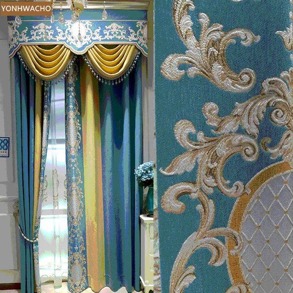 custom curtain european luxury chenille bedroom thick jacquard blue cloth blackout valance tulle panel c688 & drapes
custom curtain european luxury chenille bedroom thick jacquard blue cloth blackout valance tulle panel c688 & drapes