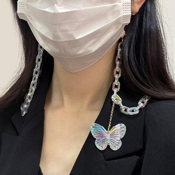 sunglasses frames personality elegant butterfly mask hanging roap anti-lost lanyard temperament trend sweet girl necklace decorative chain, Silver
sunglasses frames personality elegant butterfly mask hanging roap anti-lost lanyard temperament trend sweet girl necklace decorative chain, Silver