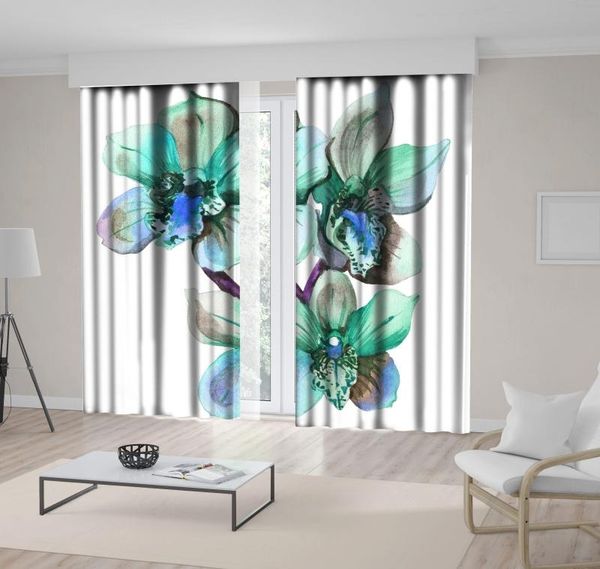 curtain & drapes orchid flowers branch classic style watercolor painting artwork printed green blue white
curtain & drapes orchid flowers branch classic style watercolor painting artwork printed green blue white