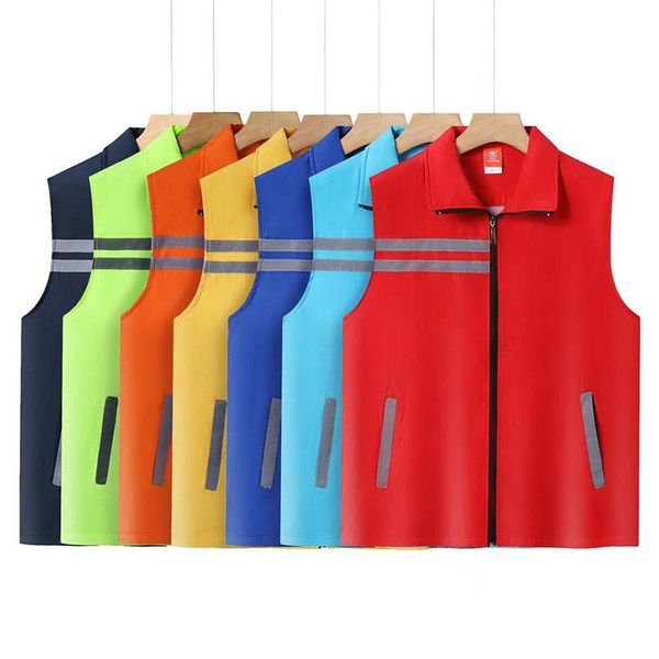 women's vests customized volunteer vest outdoor work clothes reflective strip activities printed logo casual waistcoat, Black;white
women's vests customized volunteer vest outdoor work clothes reflective strip activities printed logo casual waistcoat, Black;white