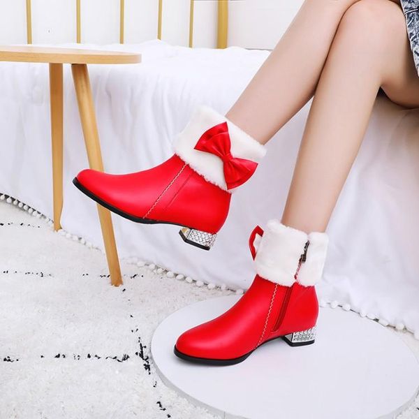 boots big size women shoes ankle for ladies woman winter solid color bow with round head, Black
boots big size women shoes ankle for ladies woman winter solid color bow with round head, Black