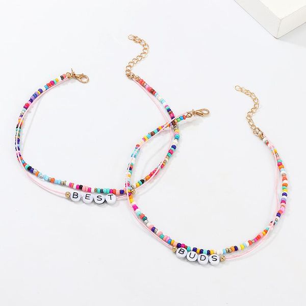 chains 2pcs/set 2021 wholesale european and american jewelry color rice beads good friend children's necklace buds set, Silver
chains 2pcs/set 2021 wholesale european and american jewelry color rice beads good friend children's necklace buds set, Silver