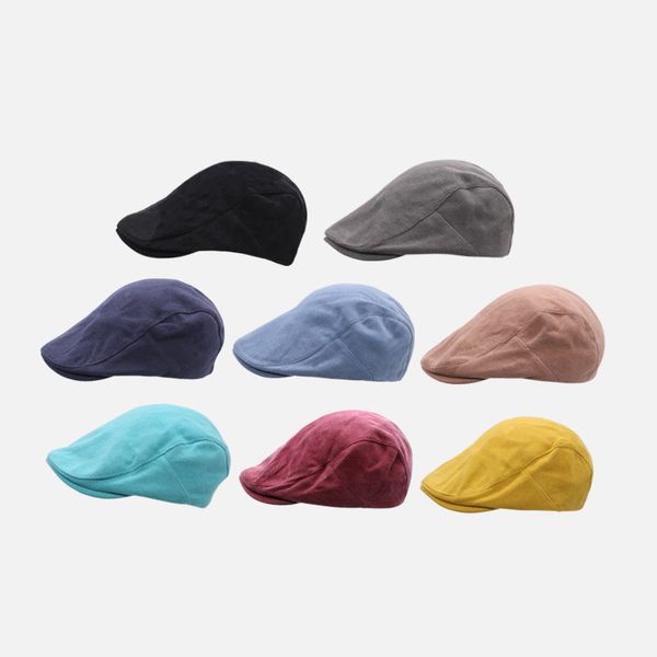 british pure color forward literature art reverse beret painter duck billed hat man, Blue;gray
british pure color forward literature art reverse beret painter duck billed hat man, Blue;gray