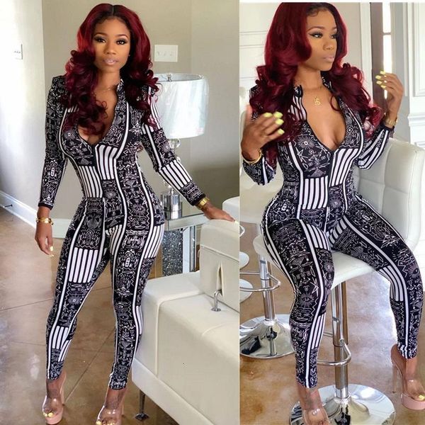 women's jumpsuits & rompers autumn long sleeve elasticity skinny playsuit women zipper v-neck vintage printed casual slim overalls onw7, Black;white
women's jumpsuits & rompers autumn long sleeve elasticity skinny playsuit women zipper v-neck vintage printed casual slim overalls onw7, Black;white