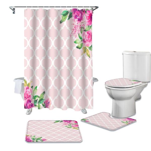 shower curtains spring pink flower moroccan pattern durable waterproof curtain set bathroom rugs carpet toilet seat cover pad floor mat
shower curtains spring pink flower moroccan pattern durable waterproof curtain set bathroom rugs carpet toilet seat cover pad floor mat