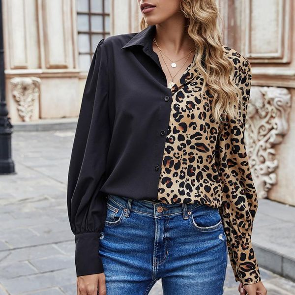 women's blouses & shirts style delicate spring autumn fashion creative blouse loose collar color-blocking leopard shirt ladies streetwe, White
women's blouses & shirts style delicate spring autumn fashion creative blouse loose collar color-blocking leopard shirt ladies streetwe, White