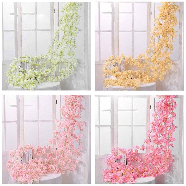 decorative flowers & wreaths 1.8m artificial cherry rattan fake flower hanging wedding decor garland plant
decorative flowers & wreaths 1.8m artificial cherry rattan fake flower hanging wedding decor garland plant
