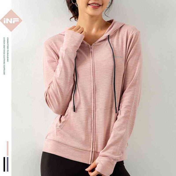 women's t-shirt fall and winter women's sportswear elastic zipper running gym hooded et finger hook long sleeve top, White
women's t-shirt fall and winter women's sportswear elastic zipper running gym hooded et finger hook long sleeve top, White