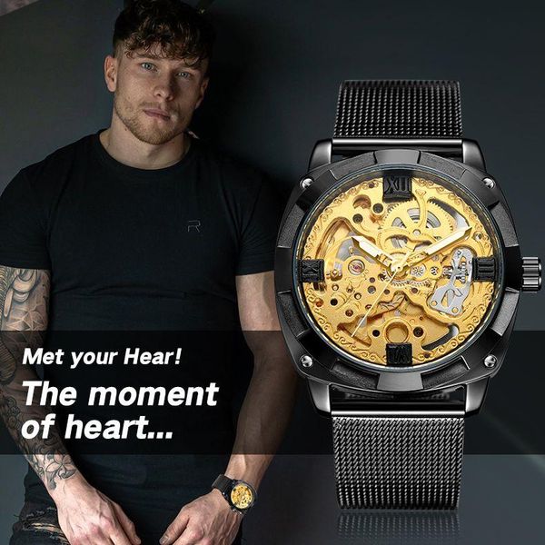 wristwatches forsining classic men's watches skeleton clock mesh band design waterproof men mechanical watch montre homme, Slivery;brown
wristwatches forsining classic men's watches skeleton clock mesh band design waterproof men mechanical watch montre homme, Slivery;brown