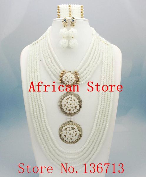earrings & necklace design multistrand nigerian wedding jewelry set with rhine flower women african beads sd104-1, Silver
earrings & necklace design multistrand nigerian wedding jewelry set with rhine flower women african beads sd104-1, Silver