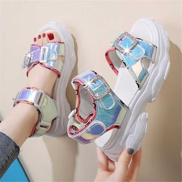 summer women fashion dazzle decoration rhinestone buckles wedge soft sole sandal chunky platform wear-resisting shoe sandals, Black
summer women fashion dazzle decoration rhinestone buckles wedge soft sole sandal chunky platform wear-resisting shoe sandals, Black