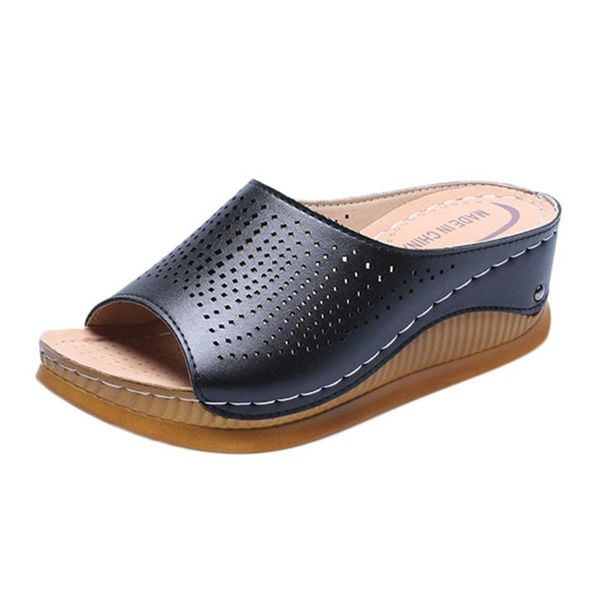 slippers women sandals 2021 female shoes wedges fashion heeled hollow casual fish mouth, Black
slippers women sandals 2021 female shoes wedges fashion heeled hollow casual fish mouth, Black