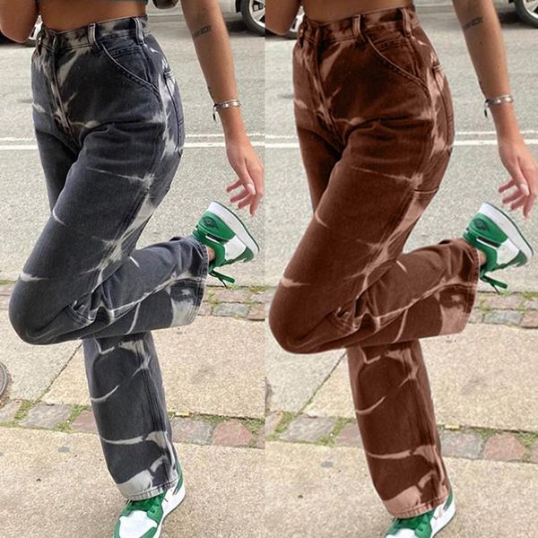 women's pants & capris high waist loose jeans pocket zipper straight tie-dye softener fashion casual full length, Black;white
women's pants & capris high waist loose jeans pocket zipper straight tie-dye softener fashion casual full length, Black;white