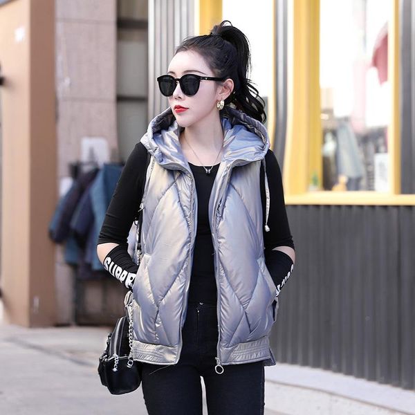 women's vests almuerk autumn winter women vest pockets fashion down cotton jacket hooded sleeveless parka padded woman snowwear, Black;white
women's vests almuerk autumn winter women vest pockets fashion down cotton jacket hooded sleeveless parka padded woman snowwear, Black;white