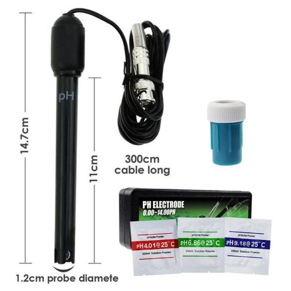 meters 0-14 ph probe 50ohm bnc connector water tester meter electrode for aquarium hydroponics plant pool spa monitor
meters 0-14 ph probe 50ohm bnc connector water tester meter electrode for aquarium hydroponics plant pool spa monitor