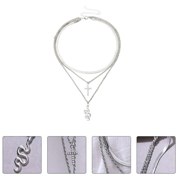 1pc woman multi-layer necklace simple clavicle chain vintage neck (white) pendant necklaces, Silver
1pc woman multi-layer necklace simple clavicle chain vintage neck (white) pendant necklaces, Silver