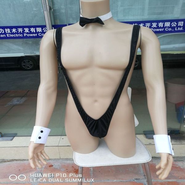 jumpsuit, men's underwear, underpants, waiter, cocktail party e430, Black;white
jumpsuit, men's underwear, underpants, waiter, cocktail party e430, Black;white