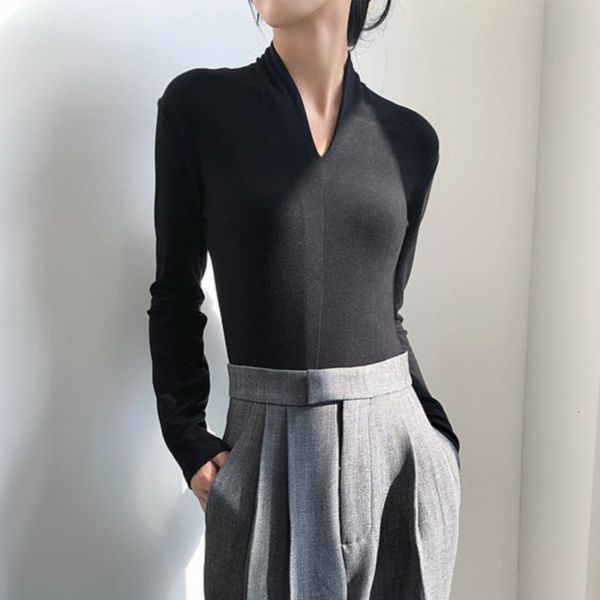 women's t-shirt spring 2021 v neck long sleeve slim women t-shirts soft elastic solid color casual woman office lady bot, White
women's t-shirt spring 2021 v neck long sleeve slim women t-shirts soft elastic solid color casual woman office lady bot, White