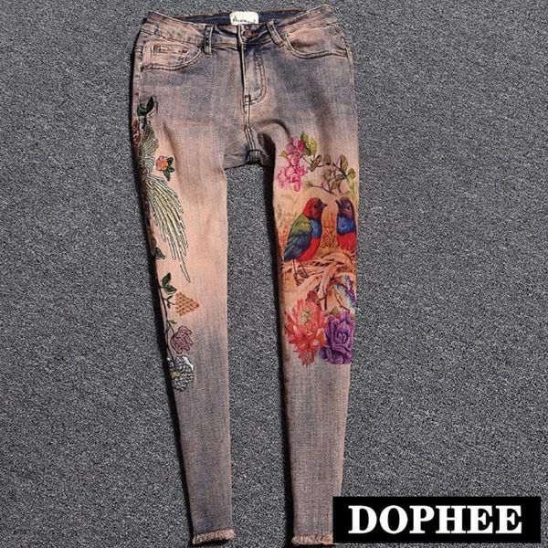 summer fashion jeans women embroidered printing bronzing stretch ankle length skinny pencil for girls women's, Blue
summer fashion jeans women embroidered printing bronzing stretch ankle length skinny pencil for girls women's, Blue