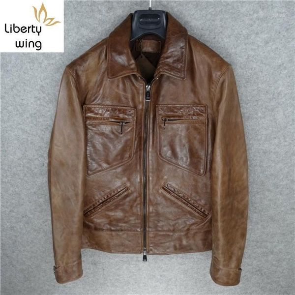 men's leather & faux retro genuine men zip warm motorcycle jacket vintage pockets long sleeve autumn winter coat male, Black
men's leather & faux retro genuine men zip warm motorcycle jacket vintage pockets long sleeve autumn winter coat male, Black