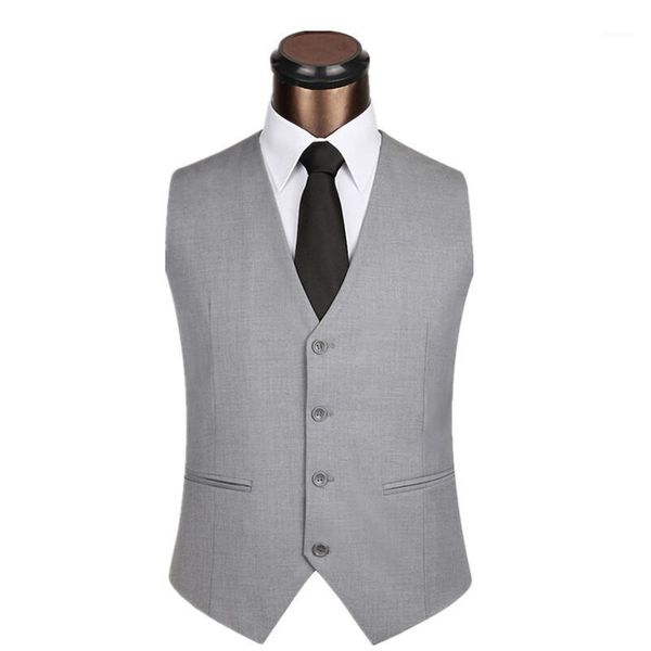 men's vests light gray men slim fit suit vest brand male gentleman waistcoat homme casual sleeveless formal business jacket, Black;white
men's vests light gray men slim fit suit vest brand male gentleman waistcoat homme casual sleeveless formal business jacket, Black;white