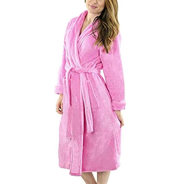 women's sleepwear winter kimono robe fleece long sleeve bath two pockets belt mid-calf pajamas for daily wear, Black;red
women's sleepwear winter kimono robe fleece long sleeve bath two pockets belt mid-calf pajamas for daily wear, Black;red